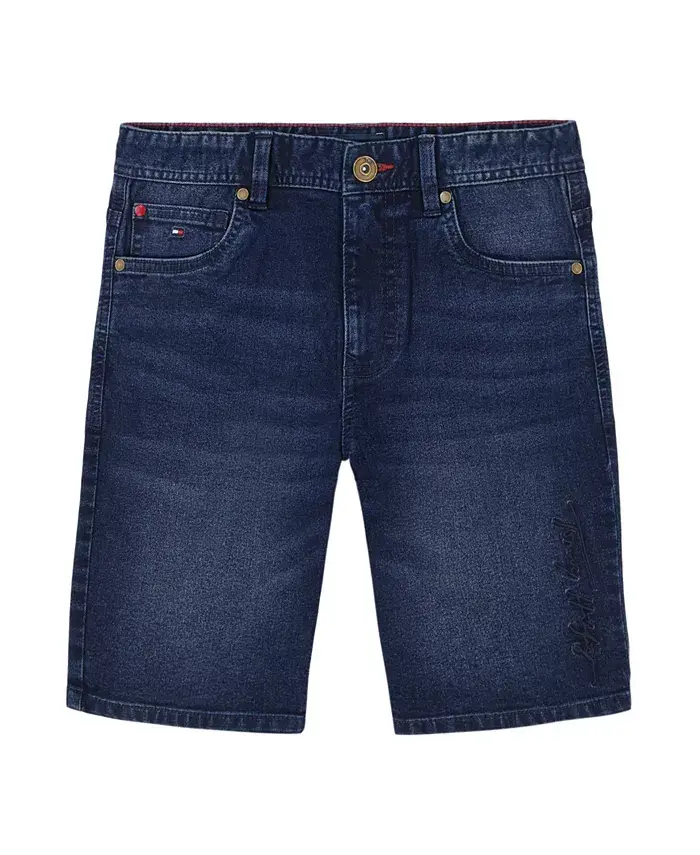 

Джинсовые шорты для малышей и мальчиков с надписью Script Logo Tommy Hilfiger