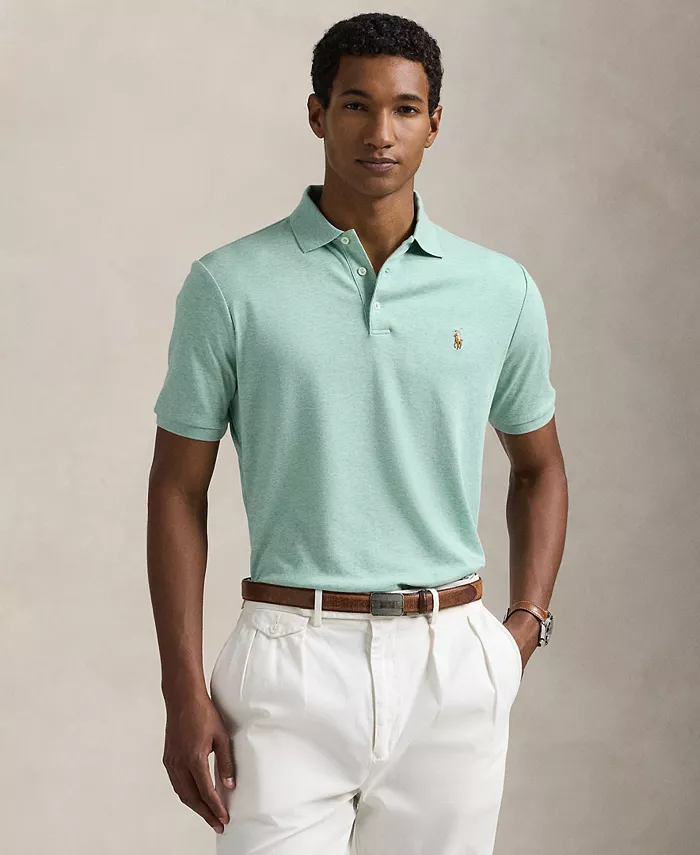 

Мужская поло Slim Fit из мягкого хлопка по индивидуальному заказу Polo Ralph Lauren, черный