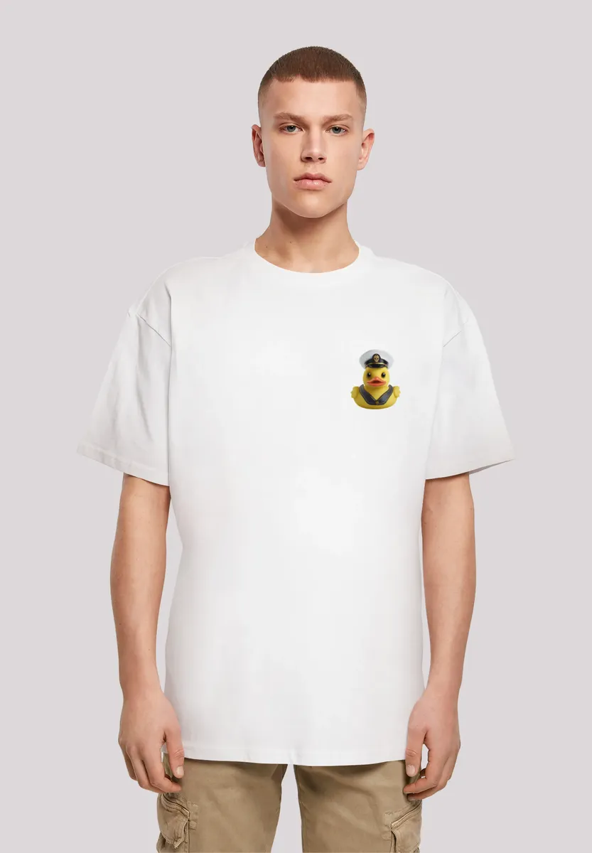 

F4NT4STIC Футболка "Rubber Duck Captain OVERSIZE TEE", принт, белый