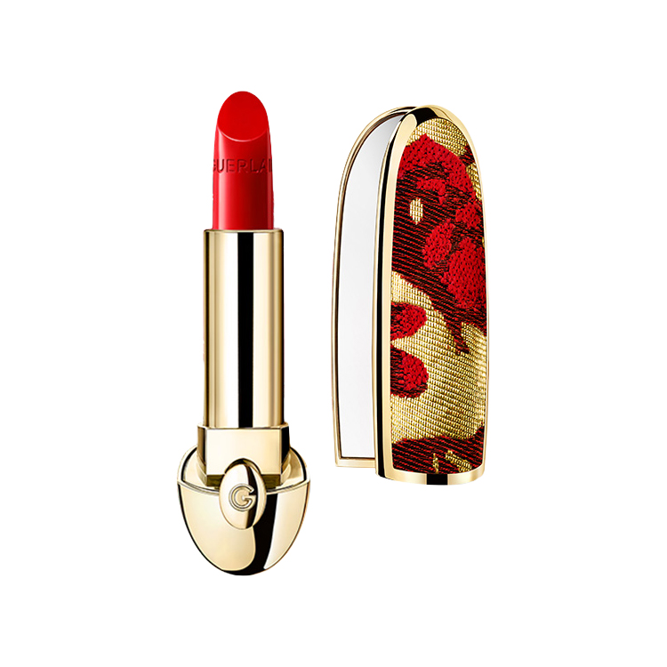 GUERLAIN JIAOLAN новогодняя лимитированная помада Auspicious Gold And Jade с драгоценными камнями, сатиновая текстура, легко растушевывается, 3.5г — фото 2
