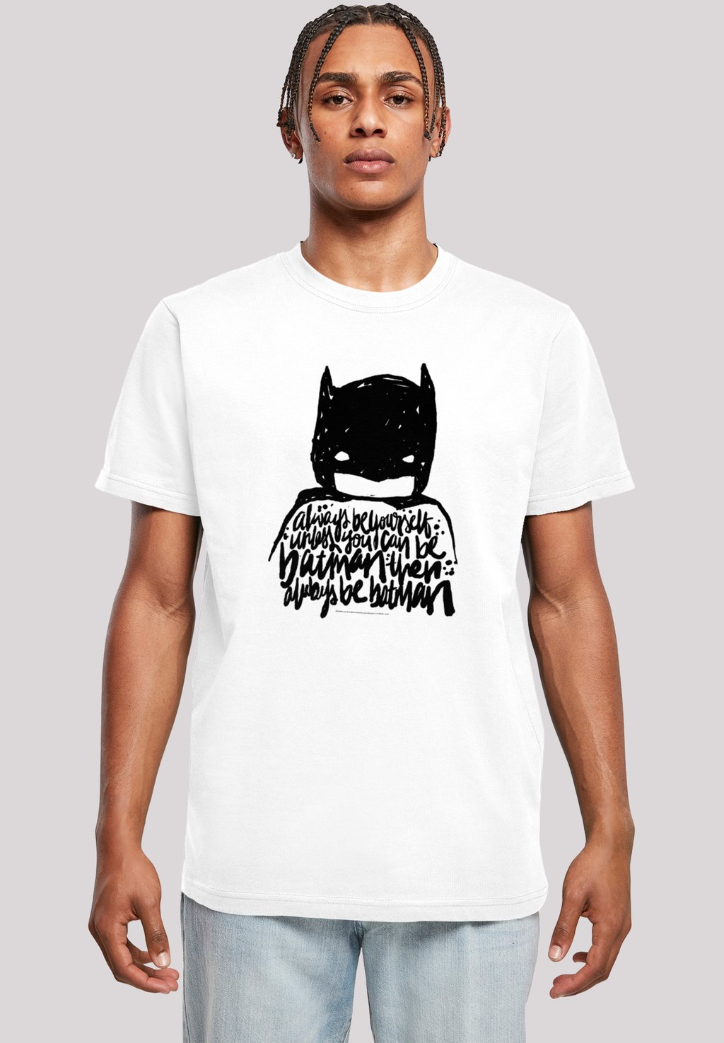 

Футболка с принтом DC COMICS BATMAN ALWAYS BE YOURSELF F4NT4STIC, цвет white