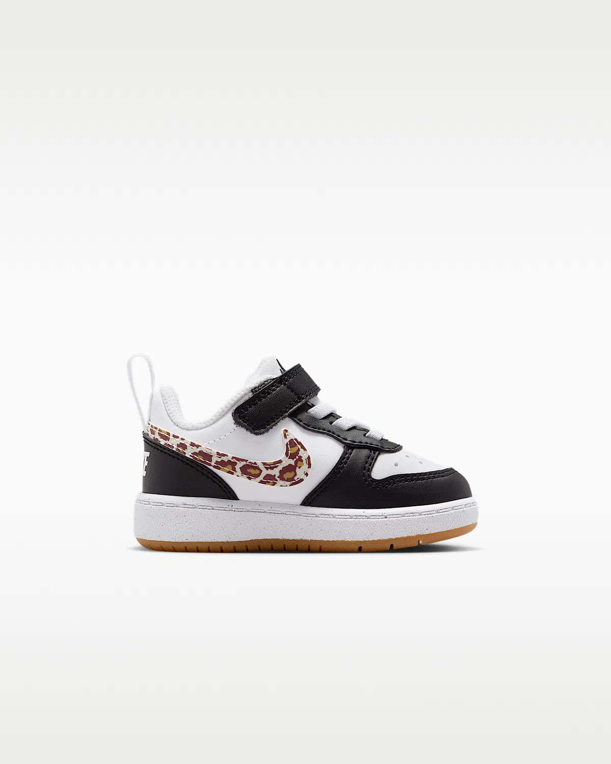 Кроссовки Nike Court Borough Low для малышей, Black/White/Gum Medium Brown/White — фото 3