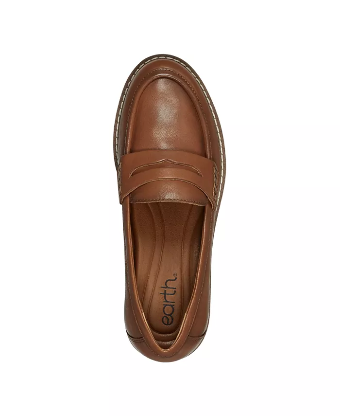 Женские лоферы Javas Slip-On Penny Earth, коричневый — фото 4