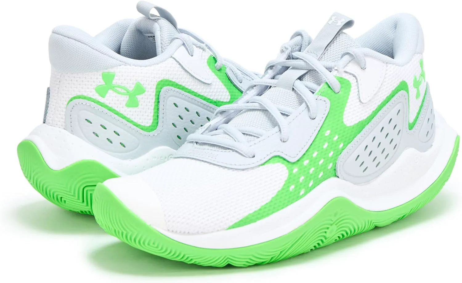 Баскетбольные кроссовки Under Armour Men's Ua Jet '23, белый/зеленый — фото 4