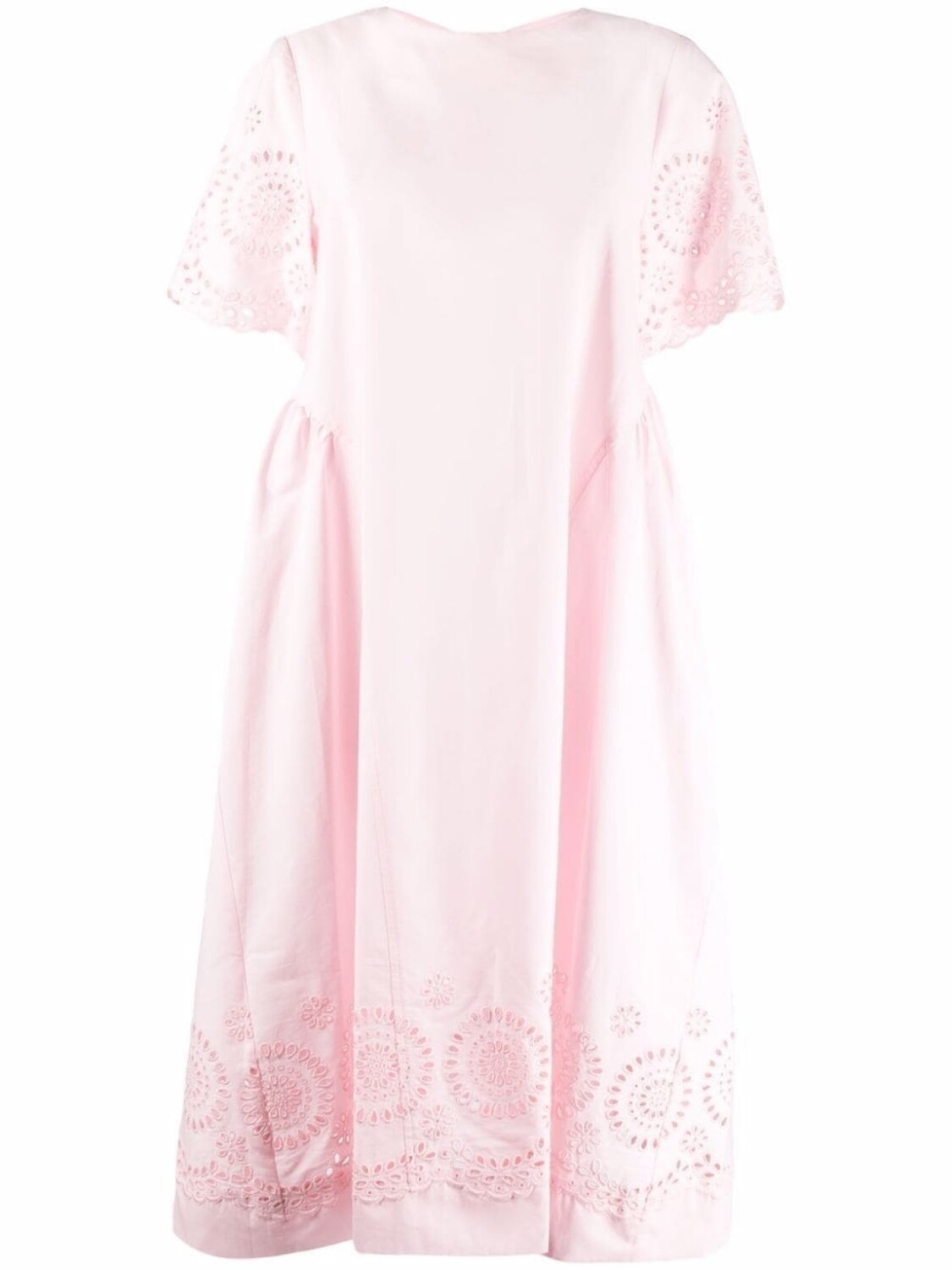 

P.A.R.O.S.H. платье миди Broderie Anglaise, розовый