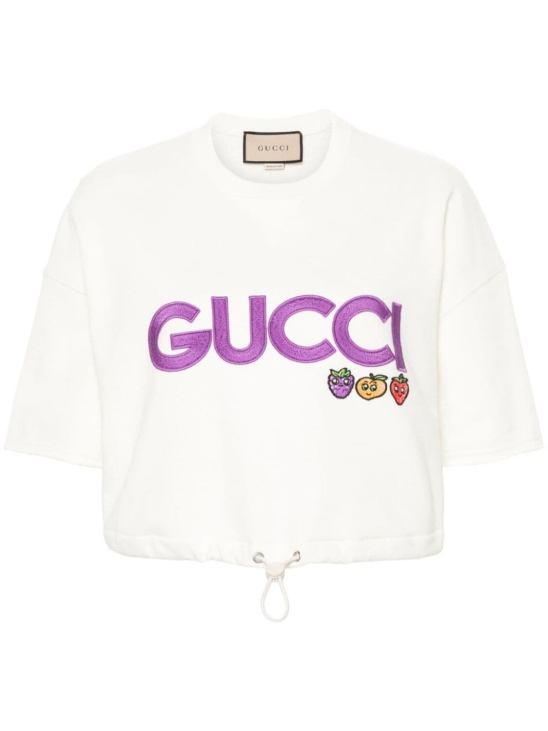

Gucci футболка из джерси с вышитым логотипом, белый