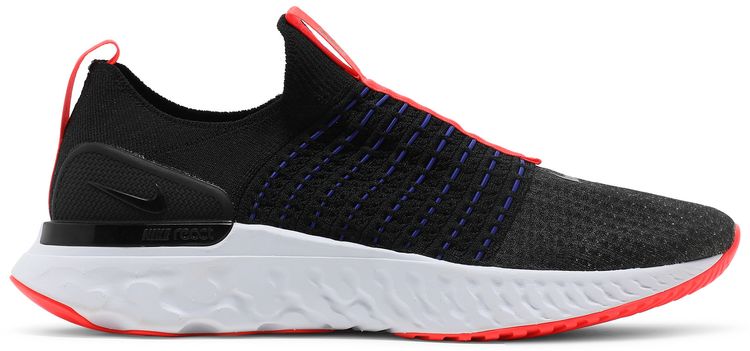 

Кроссовки Nike React Phantom Run Flyknit 2 'Black Bright Crimson', черный