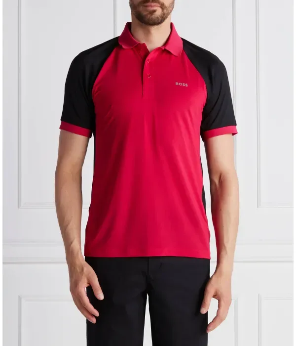 Поло Pauletech slim fit Boss Green, розовый