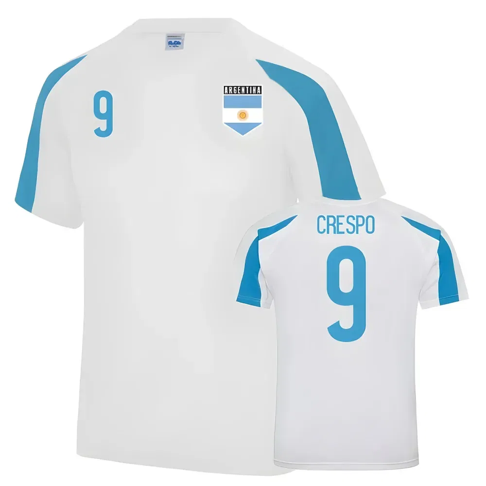 Футбольная тренировочная джерси Crespo 9 Argentina, белый