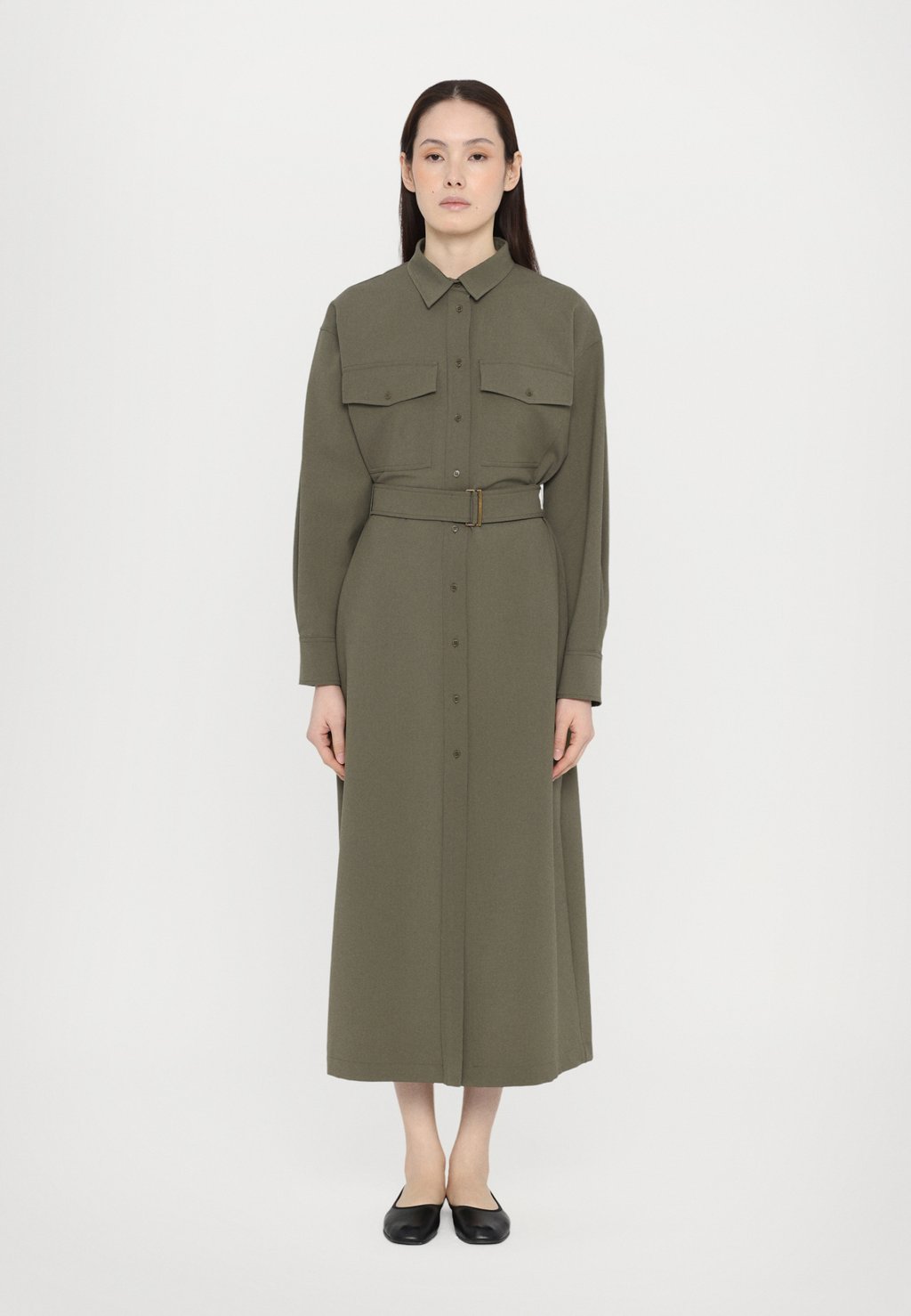 

Платье-рубашка CLOWN WEEKEND MaxMara, хаки