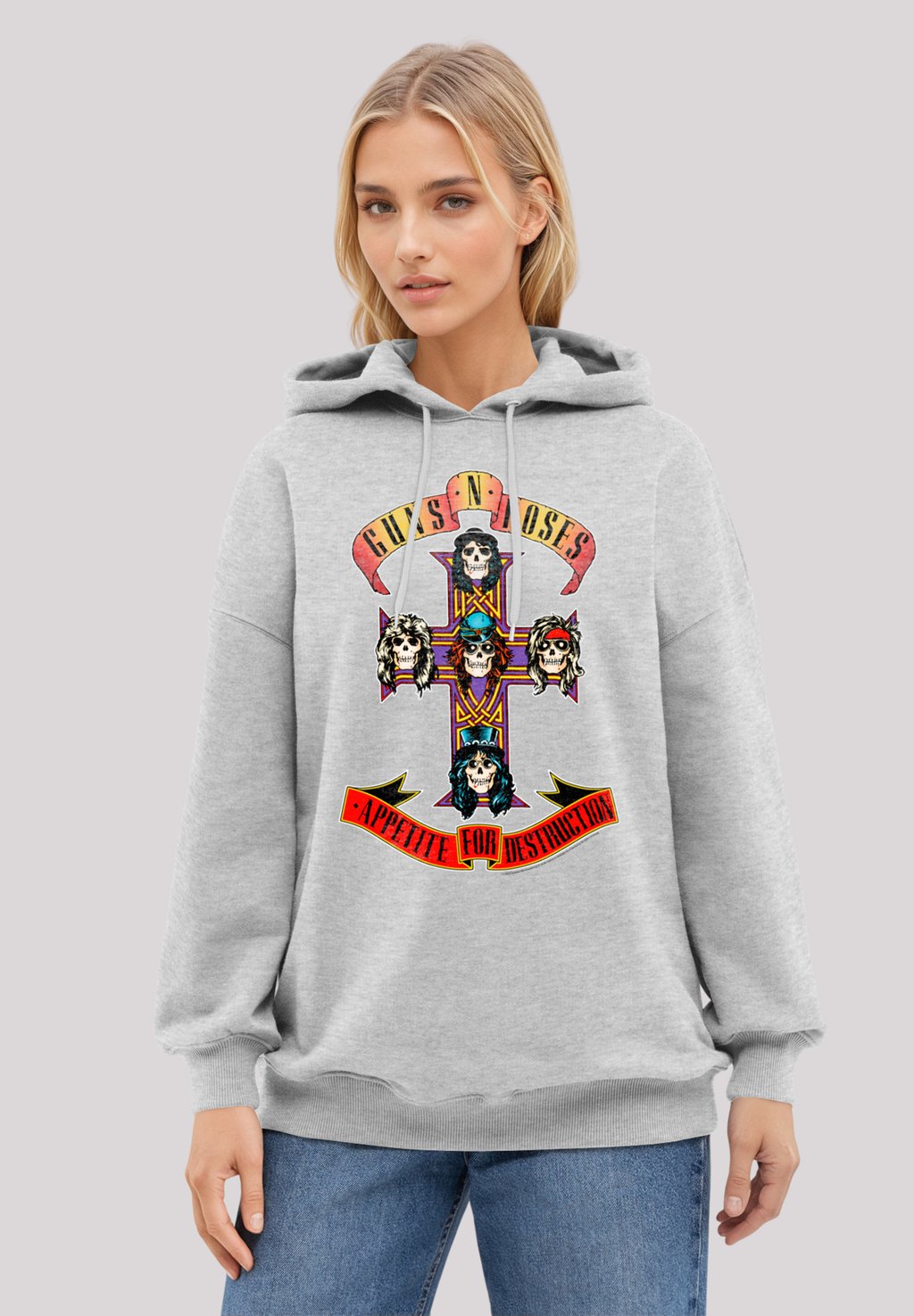 

Толстовка GUNS N ROSES F4NT4STIC, серый