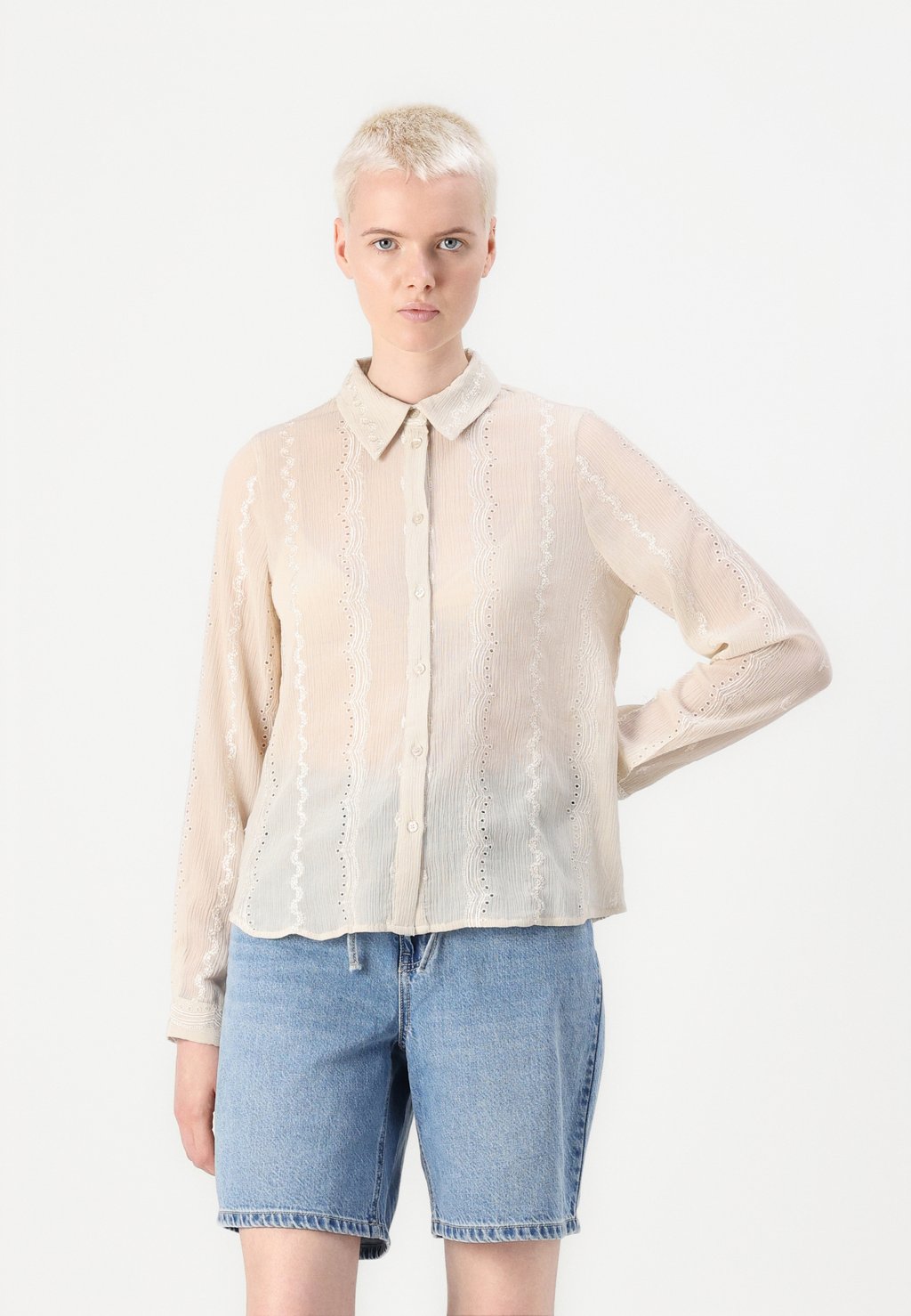 

Блузка на пуговицах VMLISBETH SHIRT Vero Moda, бежевый