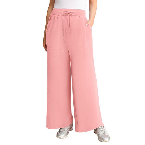 

Женские утепленные флисовые брюки-клеш plus size comfort+ Roaman'S, Mauve Blush