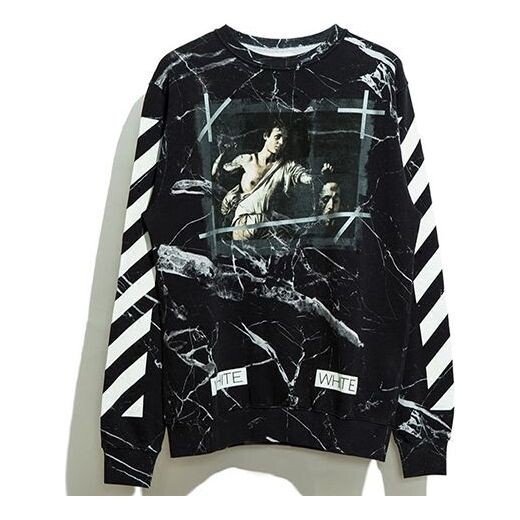 

Толстовка men's marble pullover black Off-White, черный