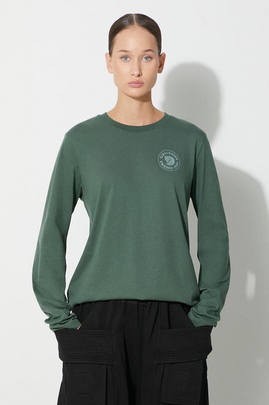 

Хлопковая рубашка с длинными рукавами , логотип 1960 года. Fjallraven, зеленый