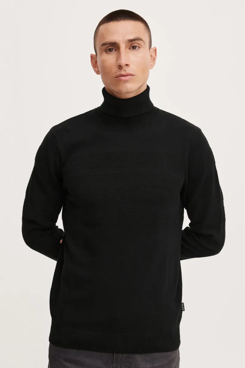 

Свитер с высоким воротником из смесового материала "BLEND BHPullover", черный