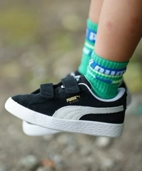 Детские кроссовки PUMA Suede Classic XXI V чёрные с белым