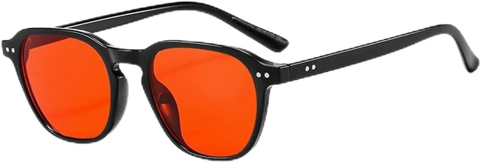 

Солнцезащитные очки UV400 для мужчин и женщин | Овальная оправа, линзы конфетного цвета | Для вождения и занятий спортом на открытом воздухе generic, Black Red