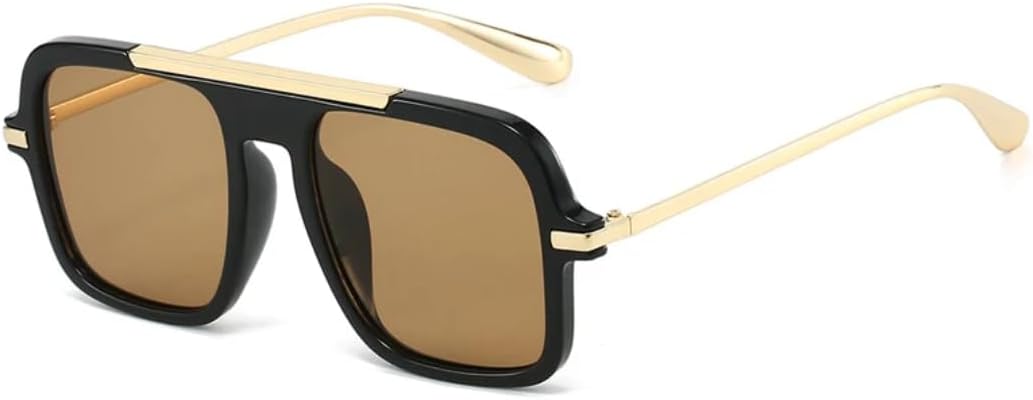 

Солнцезащитные очки для мужчин и женщин - защита UV400 - градиентные линзы сине-желтого леопардового цвета для занятий спортом на открытом воздухе и вождения DSVIGF, Black Tea