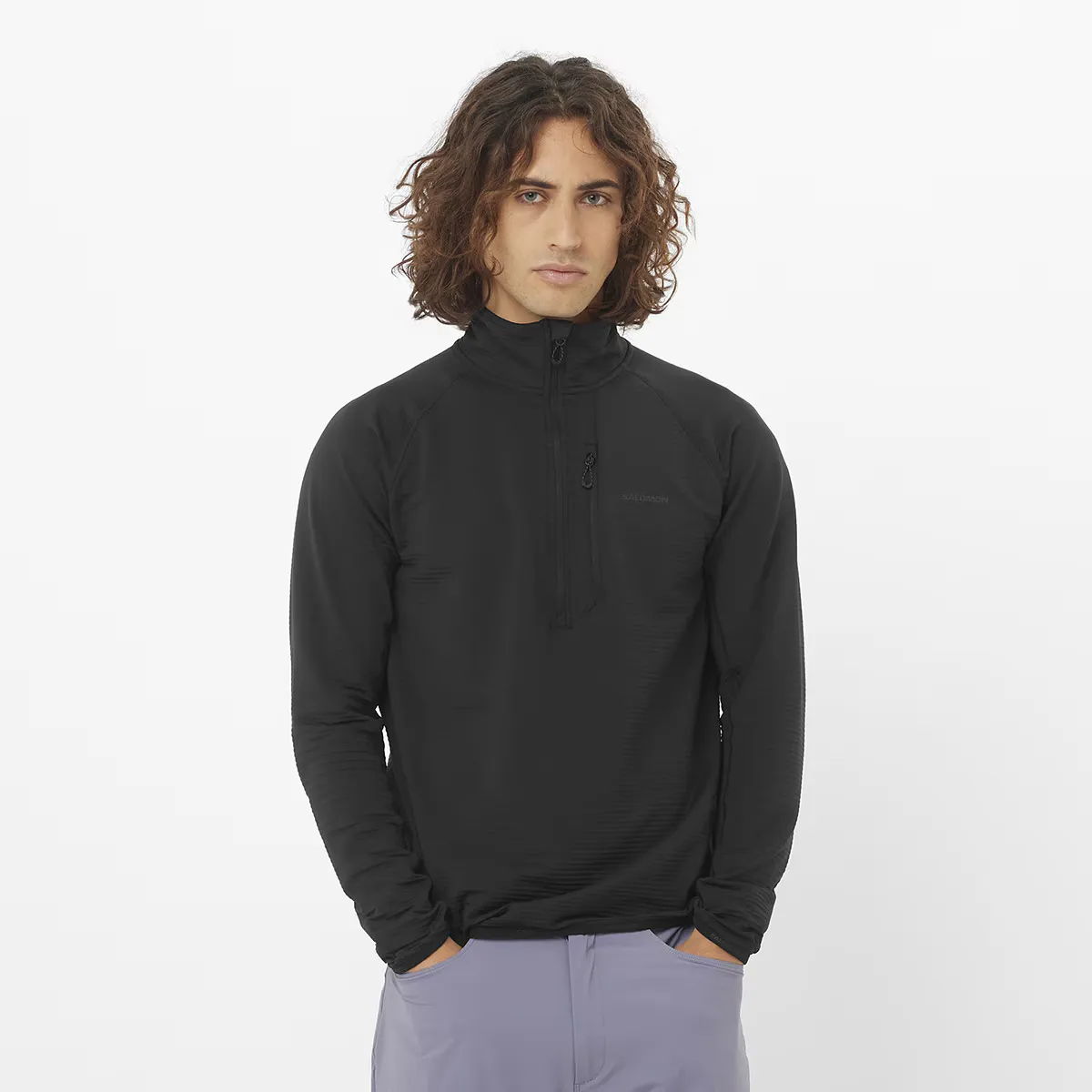 

ESSENTIAL LIGHTWARM Мужская накидка на молнии Salomon, чёрный