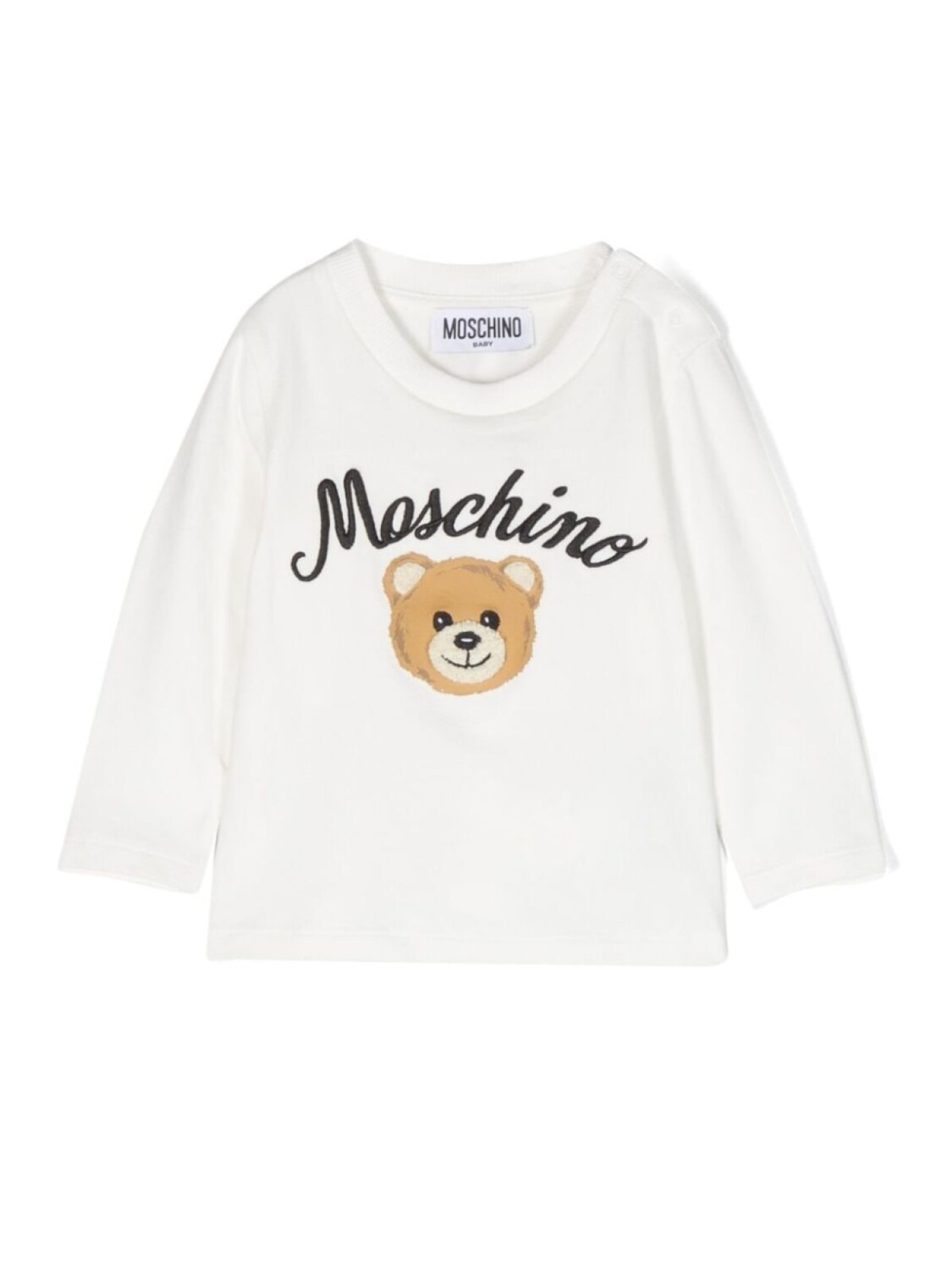 

Moschino Kids футболка с длинными рукавами и логотипом, белый