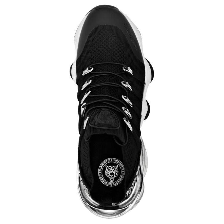Низкие повседневные кроссовки Unisex черно-белые PLEIN SPORT — фото 4