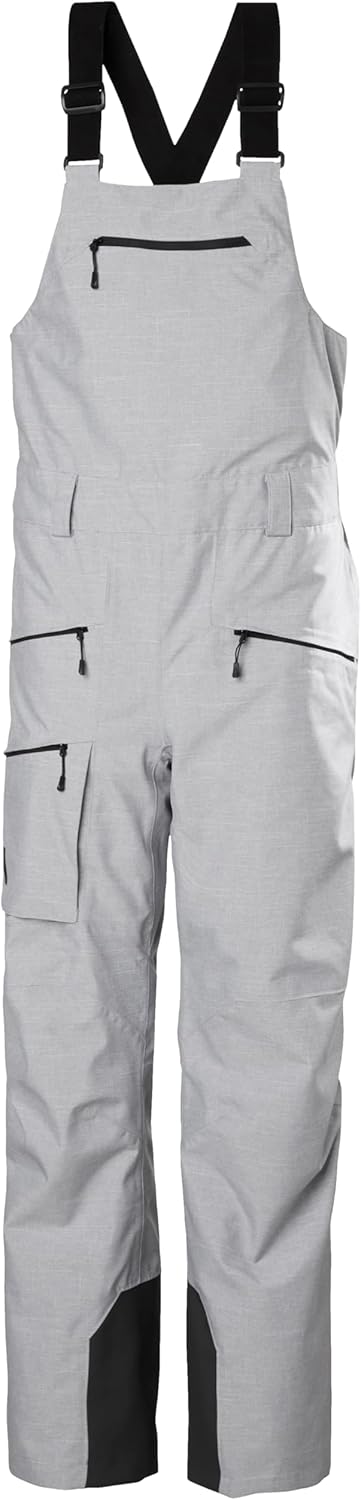 

Штаны Helly-Hansen Powderqueen Bib 2.0 Pant - женские водонепроницаемые лыжные штаны, комбинезон для катания на лыжах для максимального комфорта и мобильности Helly Hansen, 949 Grey Melange