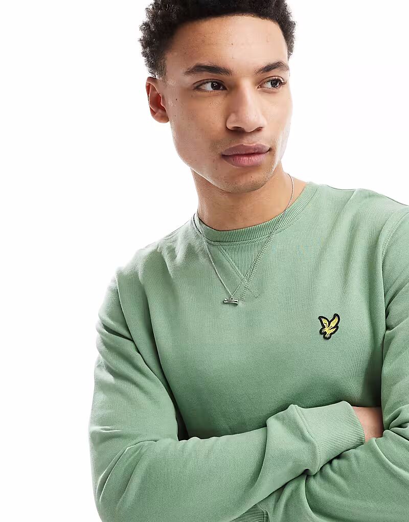 

Толстовка Lyle & Scott со средними слоями и круглым вырезом в цвете x576 дымчато-зеленый