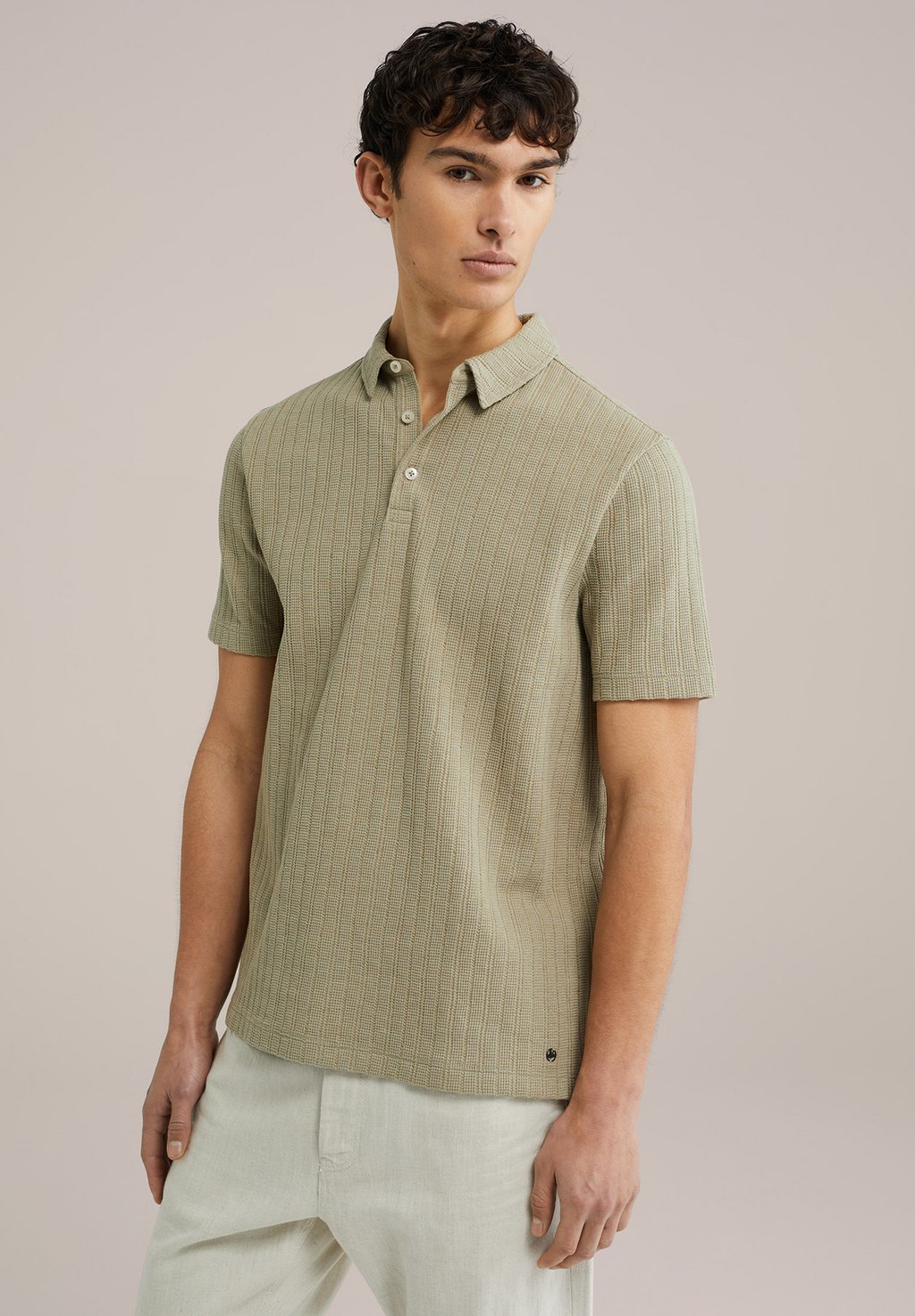 

Рубашка поло WE Fashion, цвет Moss Green