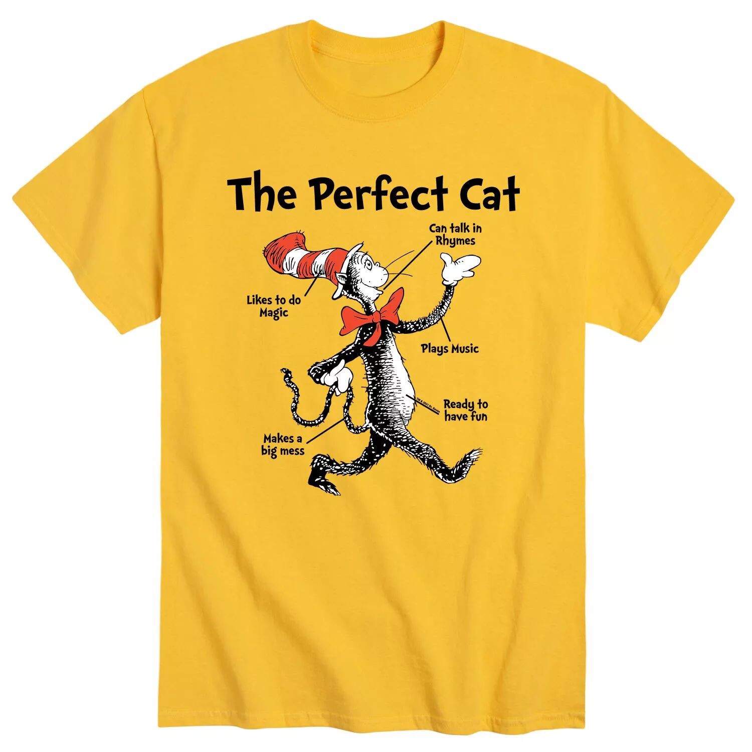 

Мужская футболка Dr. Seuss Perfect Cat Licensed Character