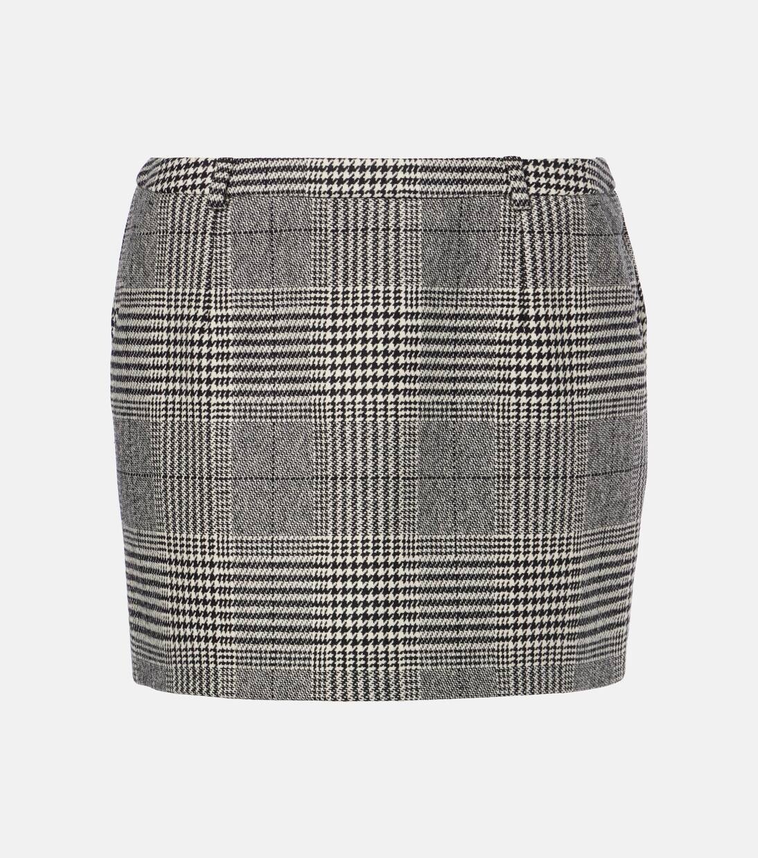 

Мини-юбка из шерсти и кашемира в клетку «Принц Уэльский» Dolce&Gabbana, цвет quadri-check-tartan