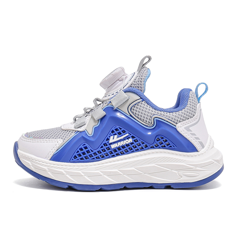 

Детские противоскользящие дышащие низкие кроссовки Warrior Blue White Kids