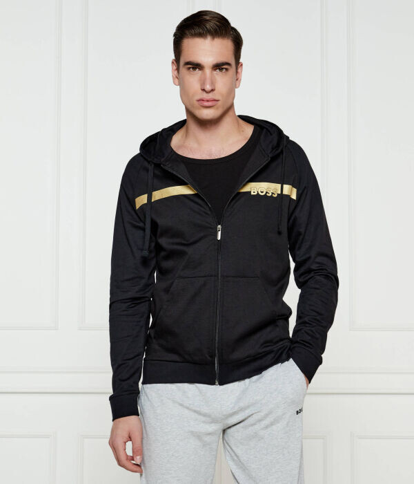 

Толстовка Boss Authentic Regular Fit на молнии, черный / золотой