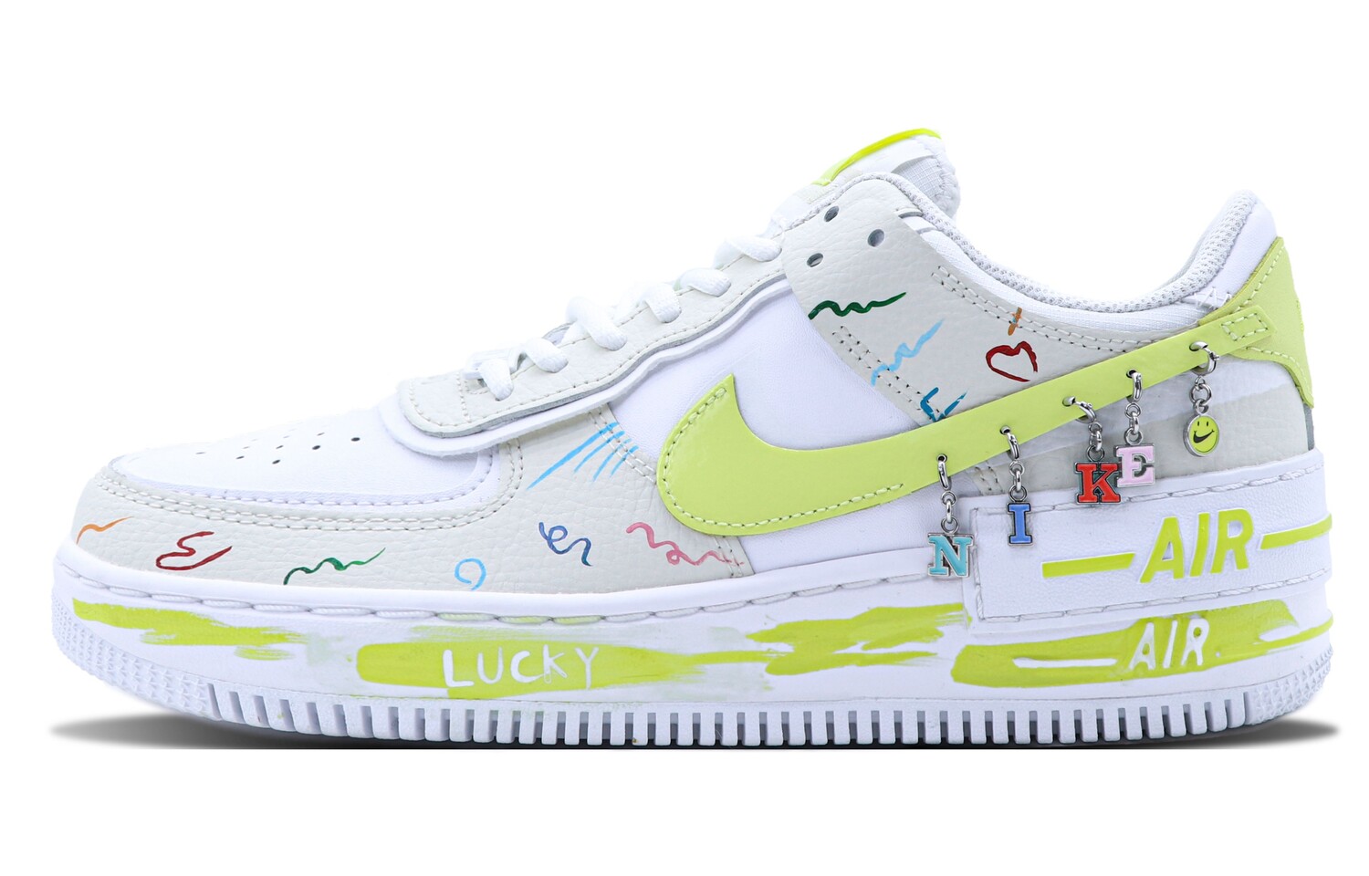 

Кроссовки для скейтбординга Air Force 1 женские, низкие, желтый Nike
