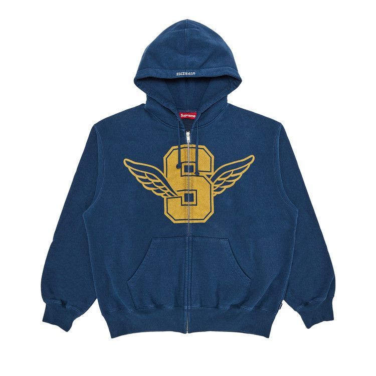 

Толстовка Supreme Wings Zip Up Hooded Sweatshirt, Dark Blue