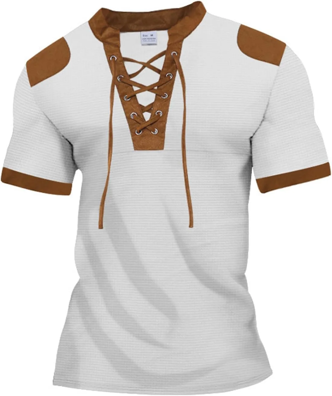 

Мужская футболка Cambkatl с V-образным вырезом и шнуровкой