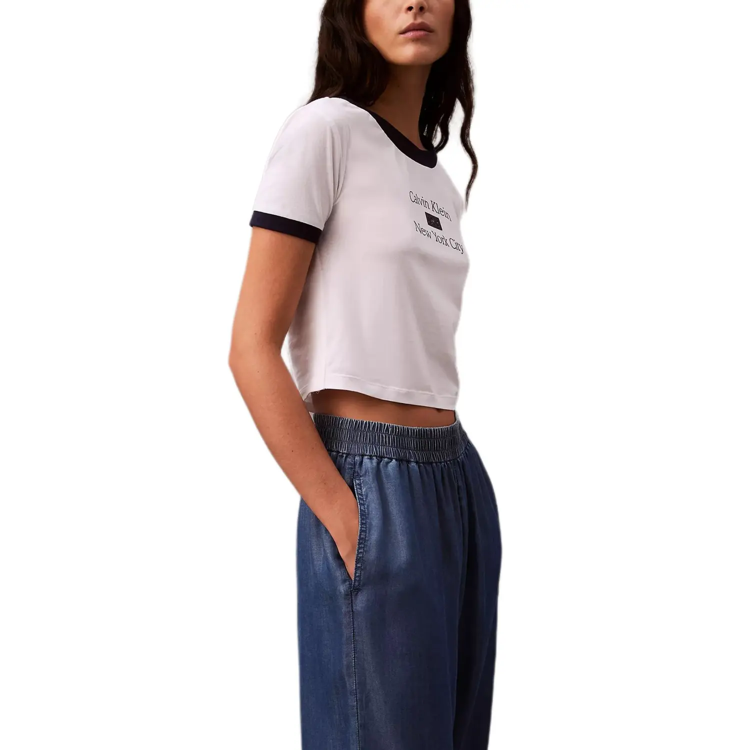 Calvin Klein Футболка Women's Bright White/Blue — фото 3