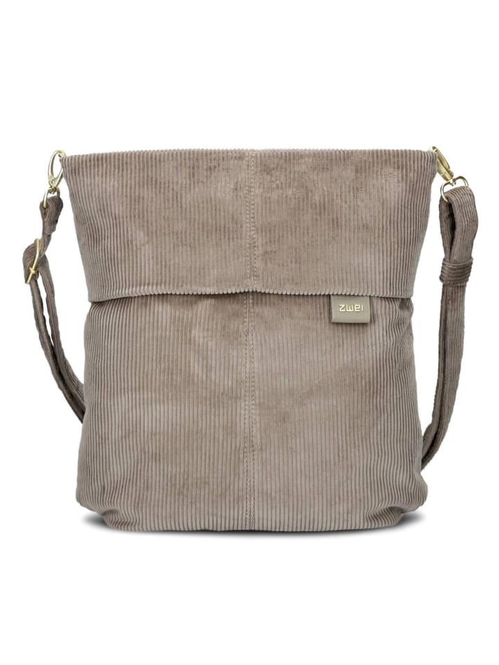 

Zwei Сумка через плечо Mademoiselle.M, 31 см, из вельвета цвета мокко