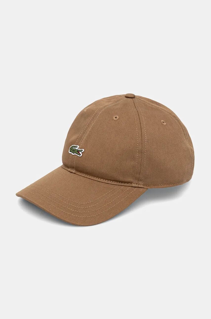 

Бейсболка Lacoste из хлопка, коричневый