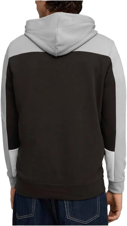 Мужская толстовка PUMA Essentials Block Hoodie, спортивная верхняя одежда, повседневная - черная — фото 4
