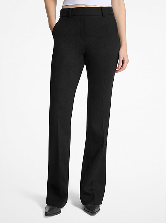 

Брюки bootcut из шерстяной смеси с эластаном Michael Kors, черный