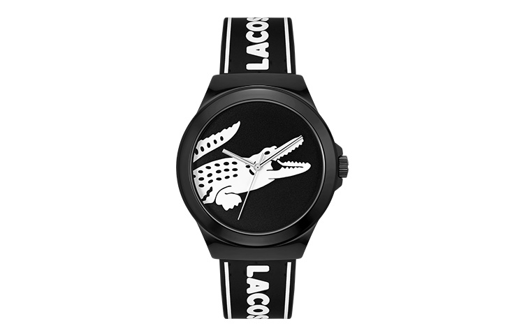 

LACOSTE Часы NEOCROC Collection Wrist Watch Quartz Movement Silicone Strap 42mm Black Dial Men's Watch 2011185