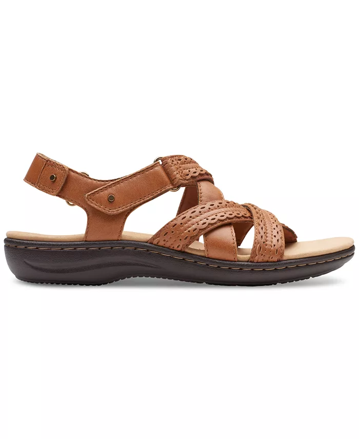 Женские босоножки Laurieann Rena с украшениями и ремешками Clarks, коричневый/бежевый — фото 2