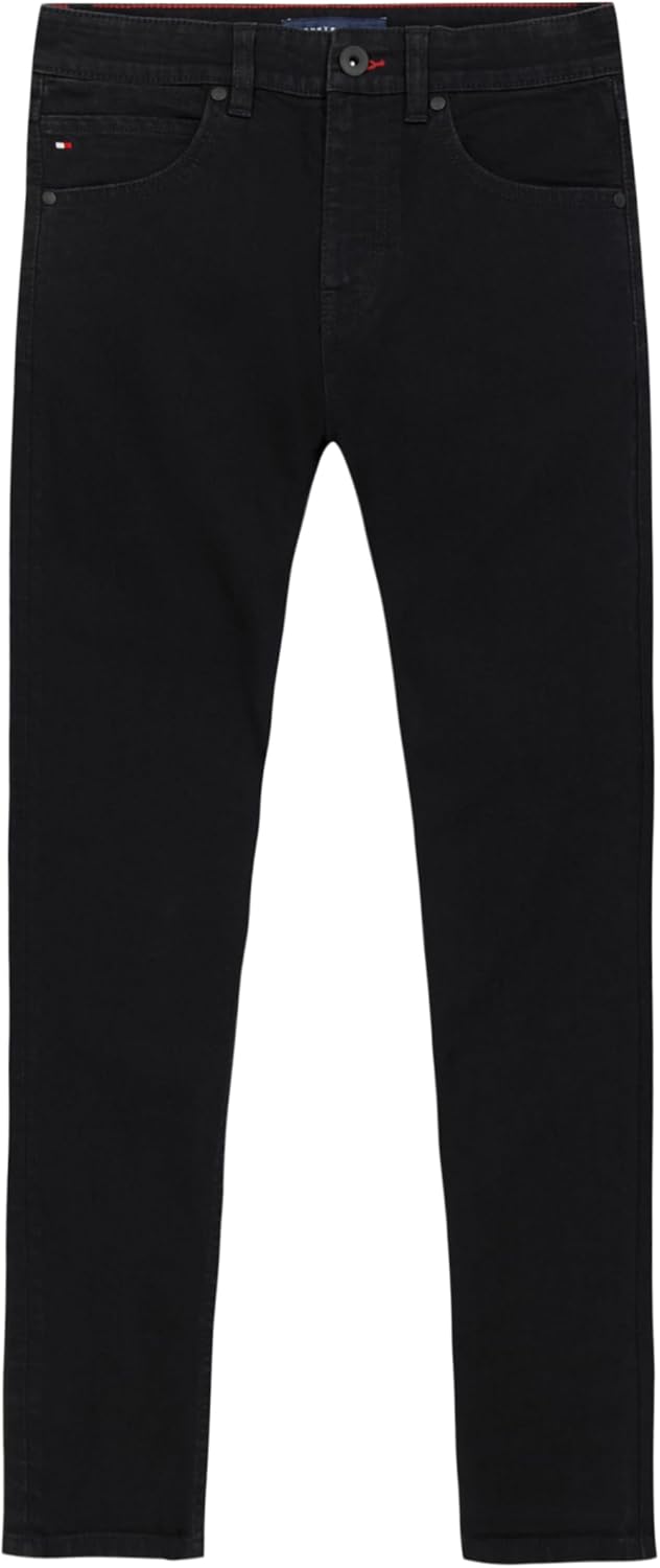

Джинсы Tommy Hilfiger для мальчиков с пятью карманами, эластичный крой, застежка на молнию и пуговицы, Black