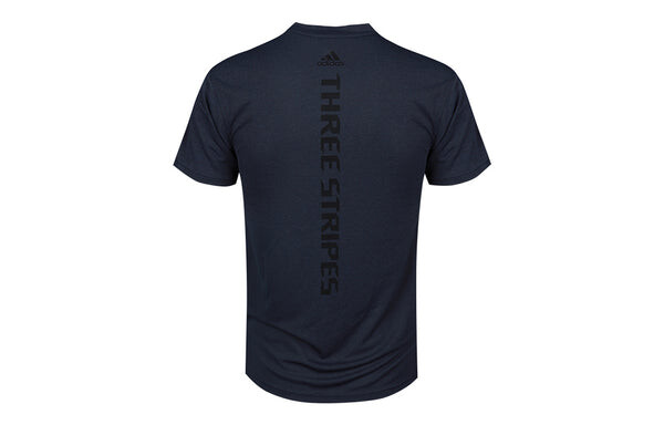 Футболка bar tech tee round neck navy blue Adidas, синий — фото 2
