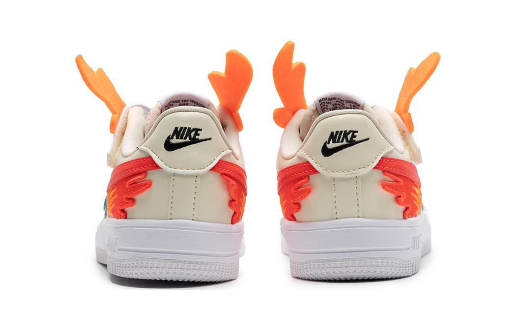Кеды Force 1 Low LV8 EasyOn PS 'Year Of The Dragon' Nike, белый/бежевый — фото 4