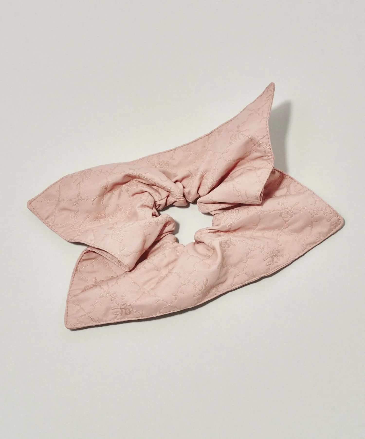 Жаккардовая квадратная большая резинка для волос Goldy, pink — фото 2