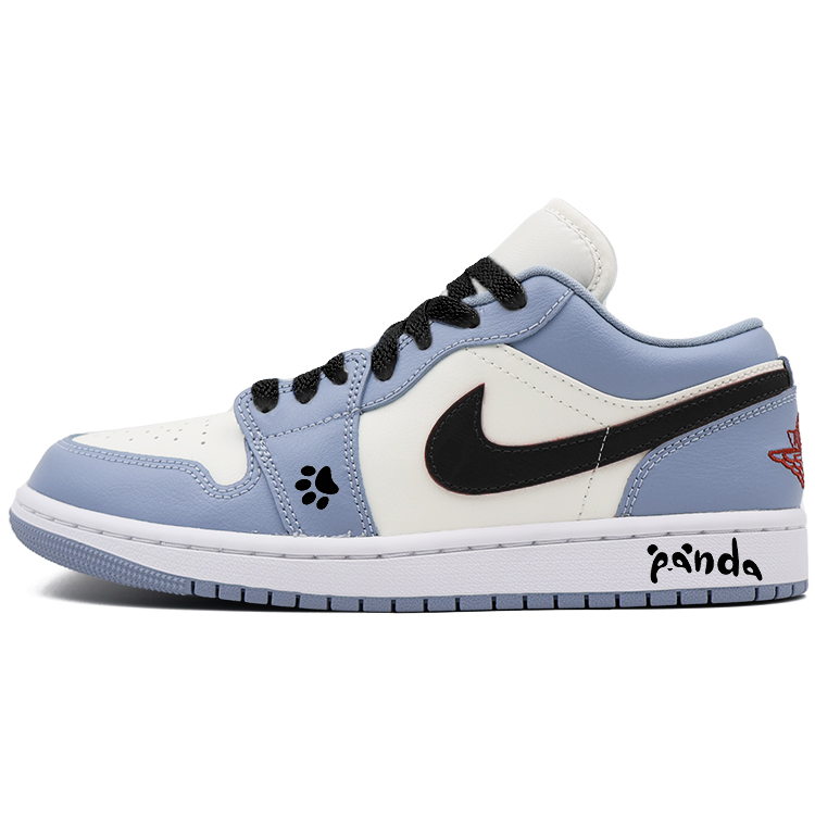 

Кроссовки Air Jordan 1 Vintage Basketball Shoes Women's Low-top White/blue, синий/белый