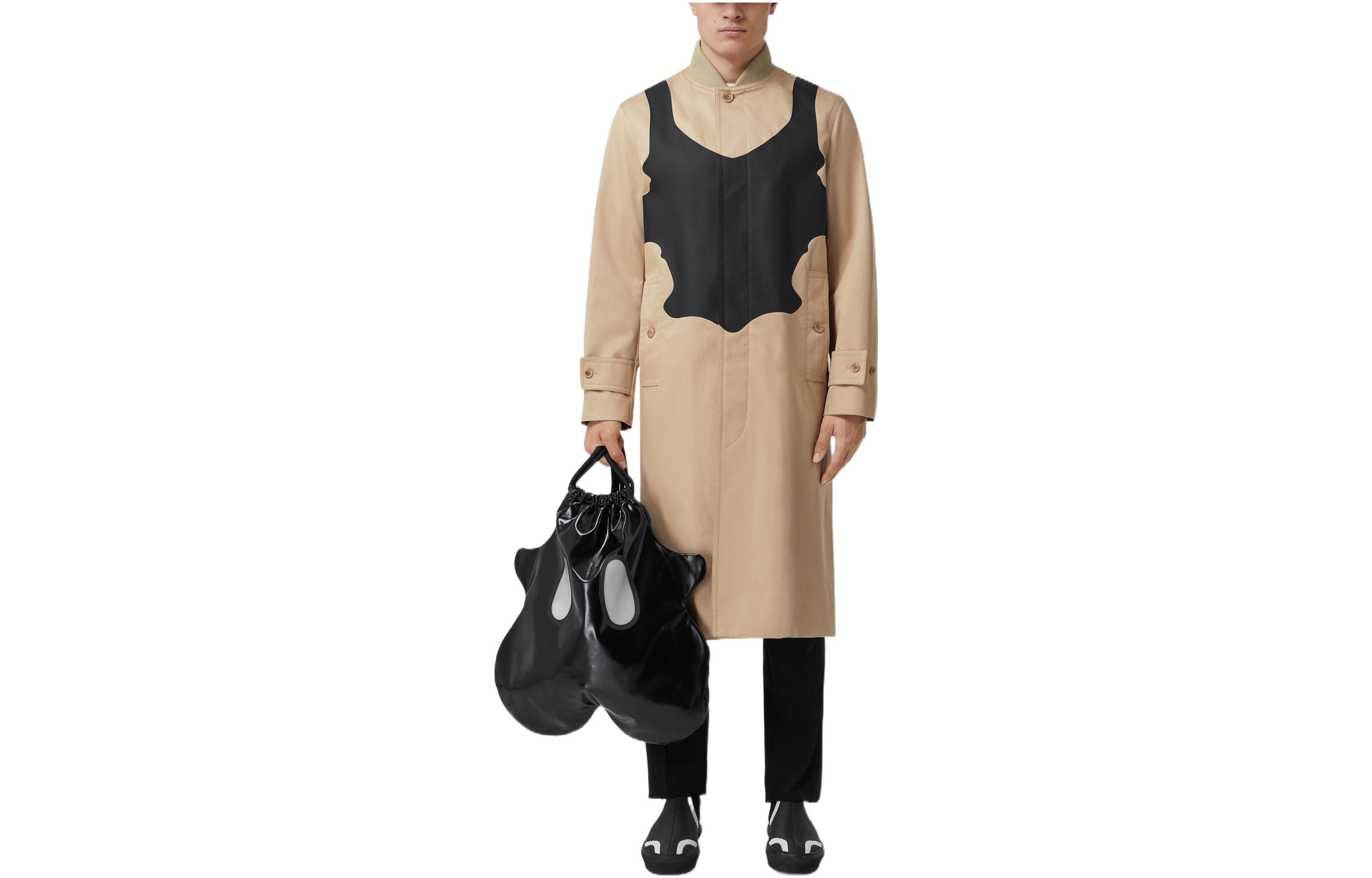 

Burberry SS22 Пальто мужское мягкие желто-коричневые, Коричневый, Burberry SS22 Пальто мужское мягкие желто-коричневые