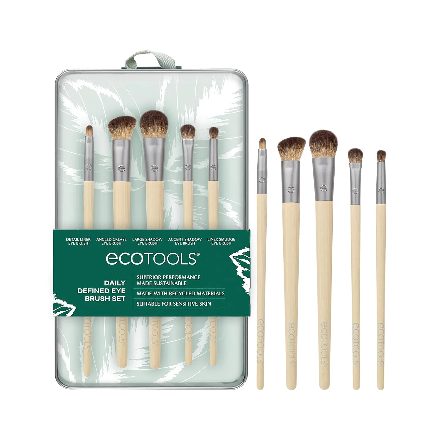 Набор кистей для теней EcoTools Daily Defined Eye Set с отсеком для хранения Ecotools
